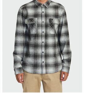 RVCA VESUVIO LONG SLEEVE FLANNEL SHIRT 100% COTTON